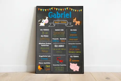 Chalkboard Digital para Impressão de Pôster em Qualquer Tema