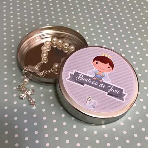 15 Rótulos Adesivos de 5cm Personalizados Tema Batizado