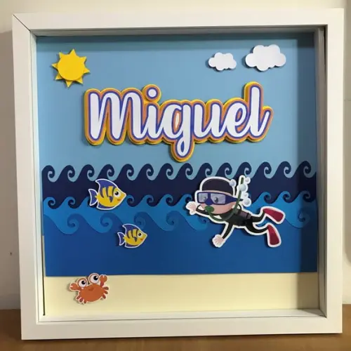 Quadro Porta Maternidade Fundo do Mar