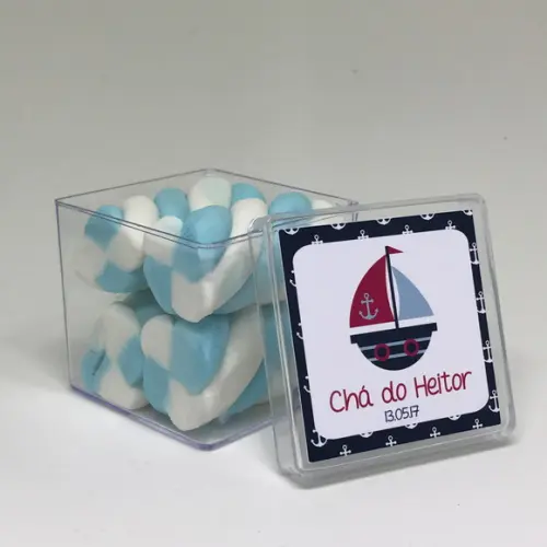 15 Rótulos Adesivos 5cm Personalizados Caixinha Acrílica