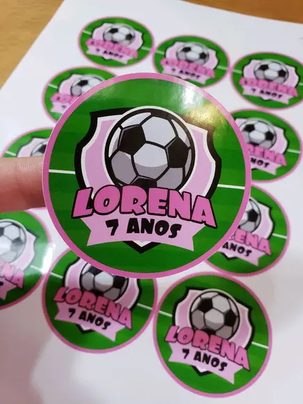 6 Rótulos Adesivos 8,5cm Personalizados para Copo Twister