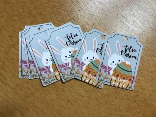 15 Tags Personalizadas para Presentes de Páscoa 4cm