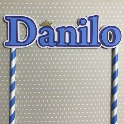 Topo de Bolo Scrap com nome