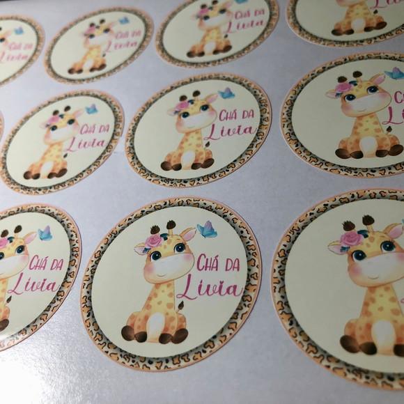 Adesivos Personalizados 5cm Girafinha