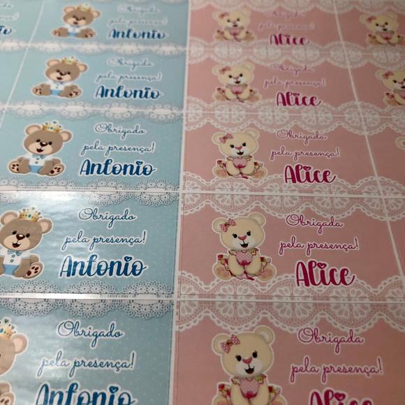Adesivos para Mini Mamadeirinha Ursinho/a