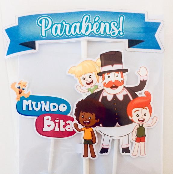 Topo de bolo Mundo Bita