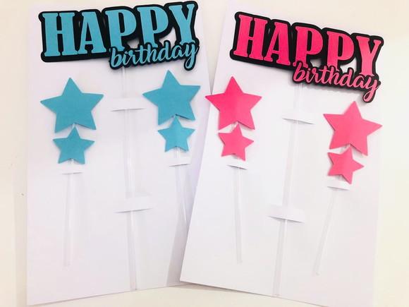Topo de Bolo Happy Birthday