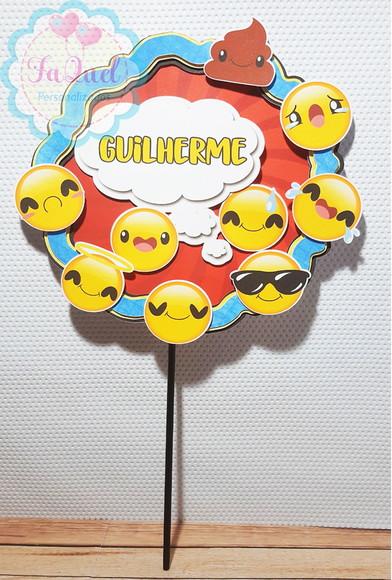 Topo de Bolo Emoji