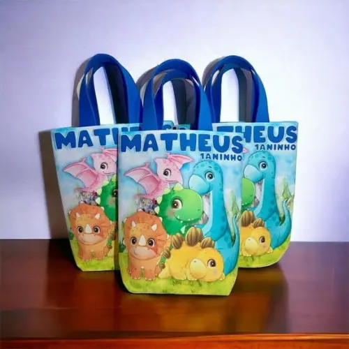 Sacolinha Dinossauro Baby Personalizada
