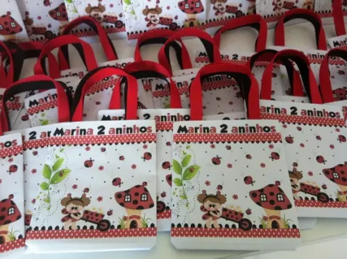 Sacolinha Personalizada Joaninhas