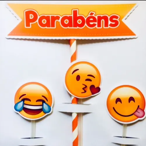 Topo de Bolo Emoji