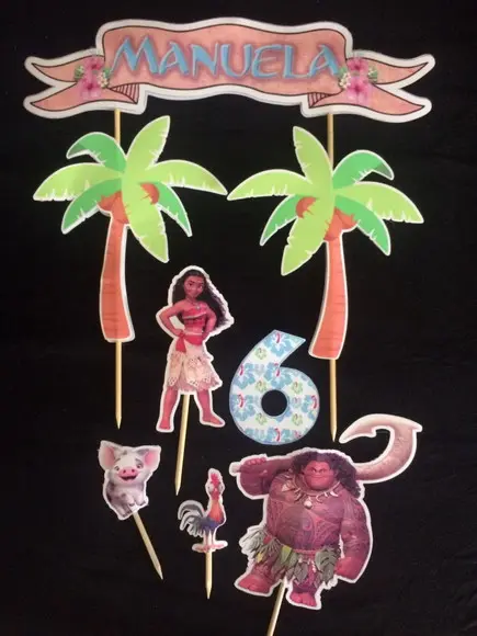 Topo de bolo Moana