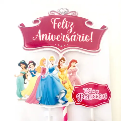 Topo de bolo princesas