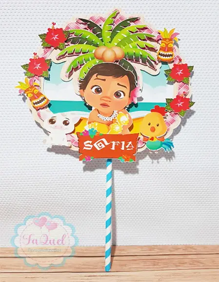 Topo de bolo Moana Baby