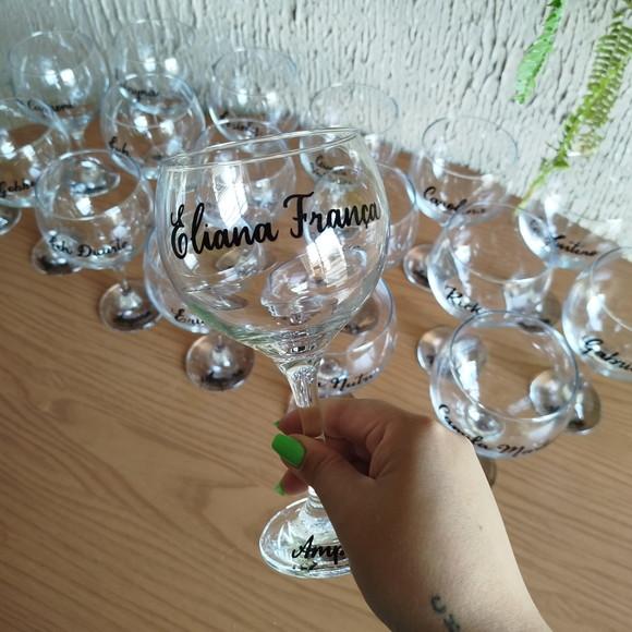 Taça Gin Personalizada Nomes 600ml Vidro