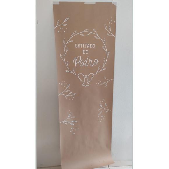 Painel Papel Kraft Batizado 60cmx1.50m