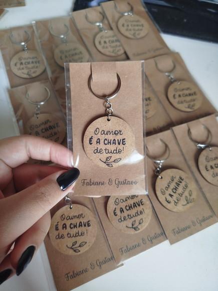 Chaveiro Personalizado em mdf 100 Unidades