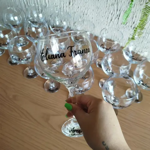 Taça Gin Personalizada Nomes 600ml Vidro