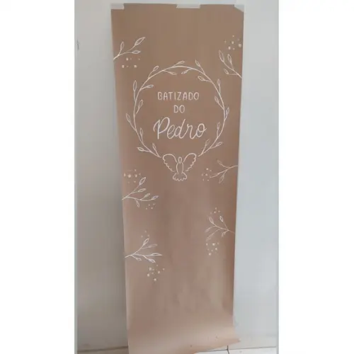 Painel Papel Kraft Batizado 60cmx1.50m