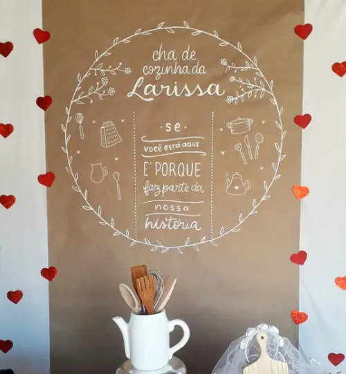 Painel Chá de Cozinha em Papel Kraft