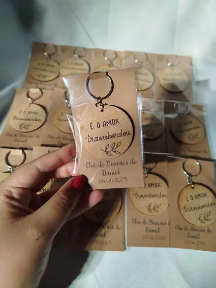 Chaveiro Personalizado em mdf 70 Unidades