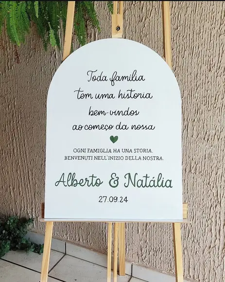 Placa para Recepção Casamento, Noivado, Festa