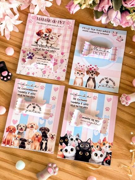Card com Balinha - Dia das Mães - Mãe de Pet
