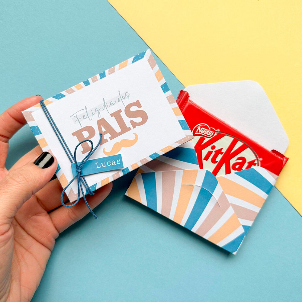 Caixinha Porta KitKat Dia dos Pais