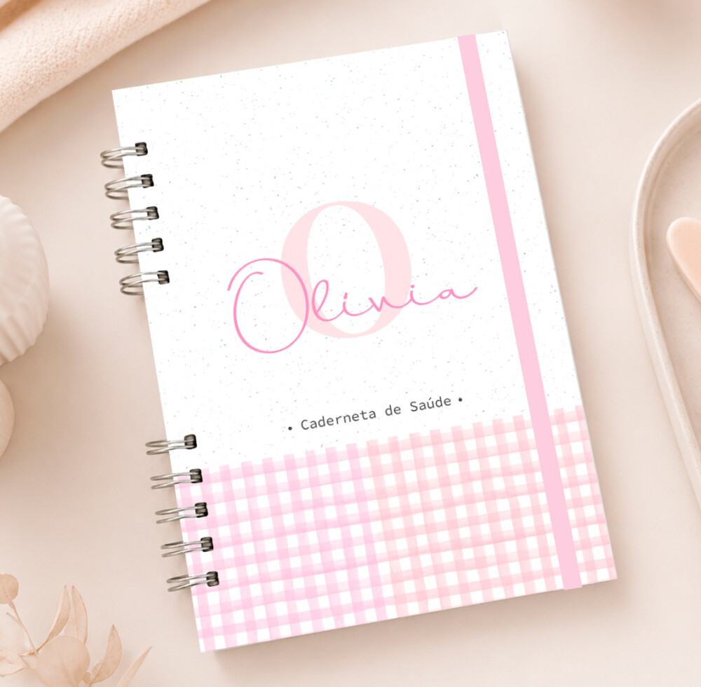 Caderneta de Saúde Vacinação do Bebê | Personalizado | Menina