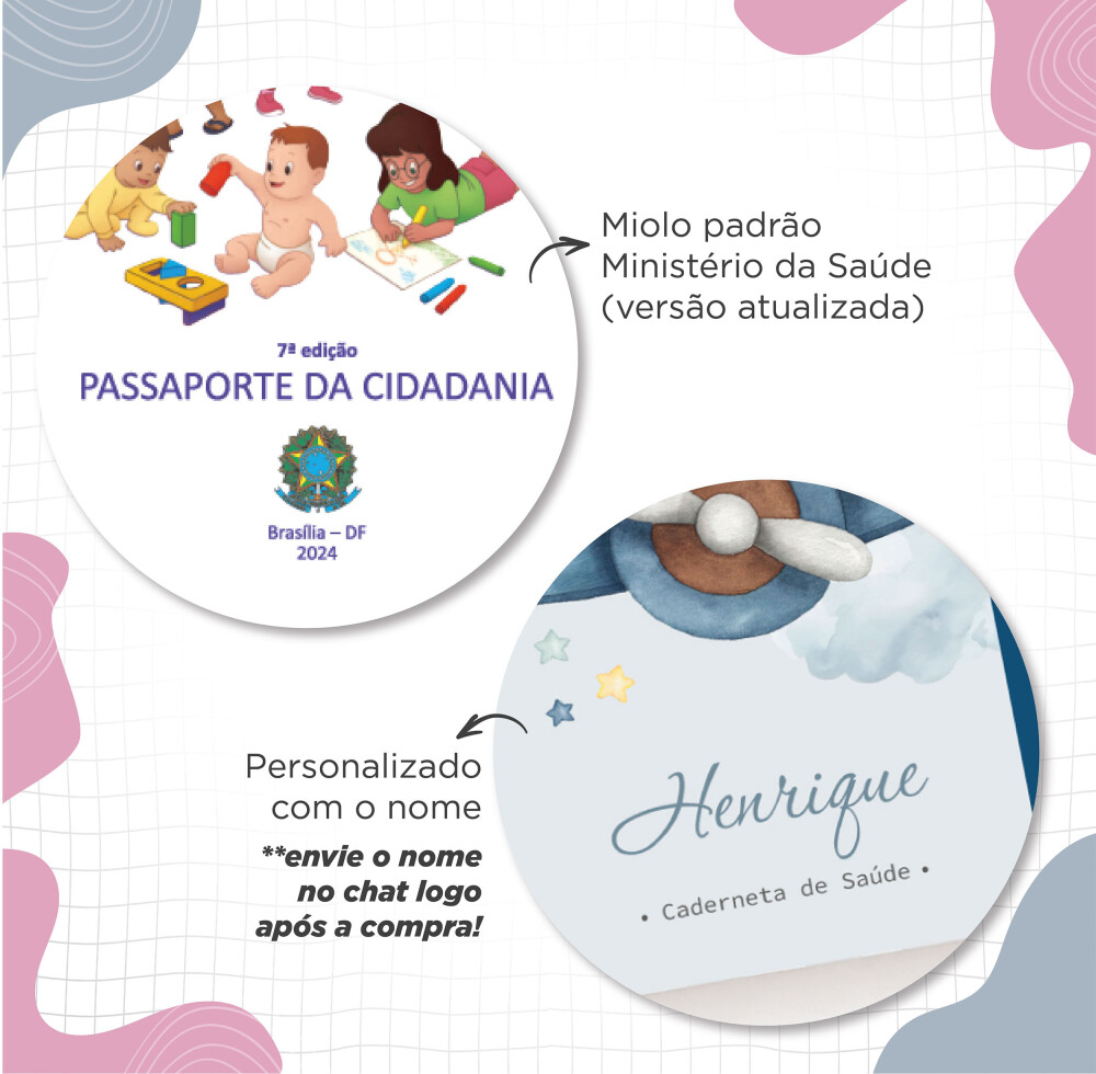 Caderneta de Saúde Vacinação do Bebê | Personalizado | Menino