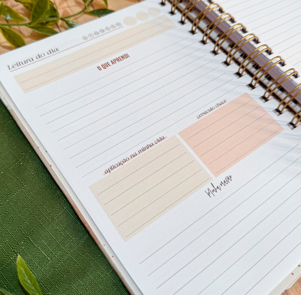 Planner Devocional Masculino Artesanal Personalizado | Presente D