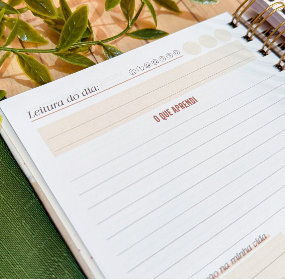 Planner Devocional Masculino Artesanal Personalizado | Presente D