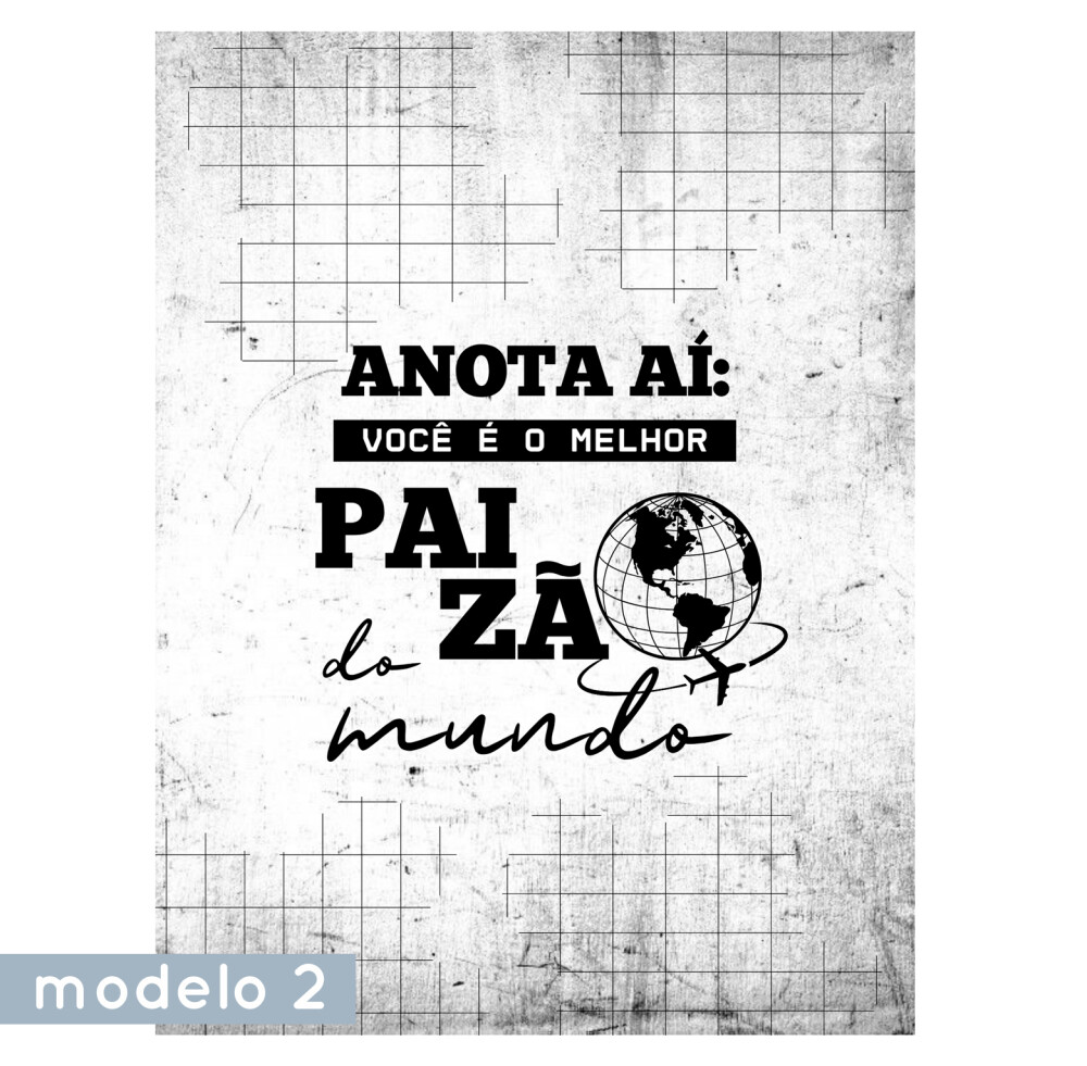 Bloco de Anotações Dia dos Pais | A6 10x14  | Capa Dura | Lembr