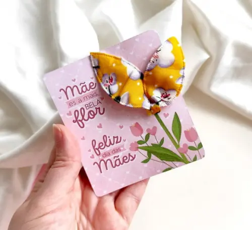 Card + Xuxinha Lacinho Flor - Dia das Mães