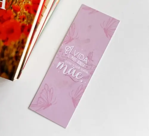 Marca Página Frases Dia das Mães 5x14cm