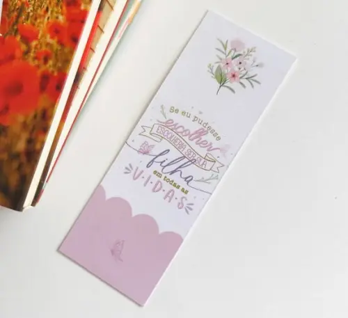 Marca Página Frases Dia das Mães 5x14cm