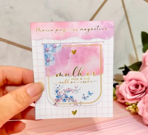 Marca-páginas com Imã - Dia da Mulher