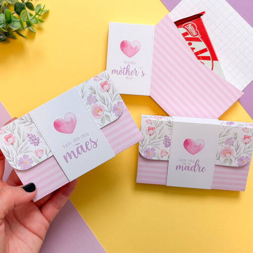 Caixinha Porta KitKat Dia das Mães
