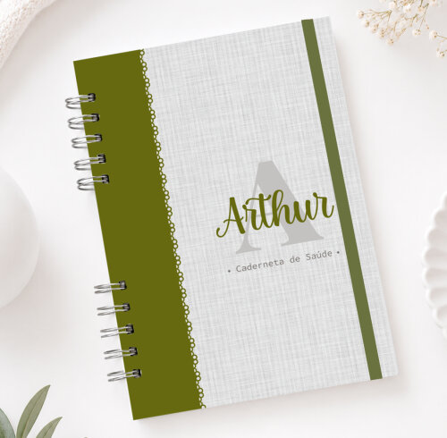 Caderneta de Saúde Vacinação do Bebê | Personalizado | Menino | Linho Color