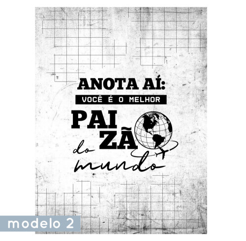 Bloco de Anotações Dia dos Pais | A6 10x14  | Capa Dura | Lembr