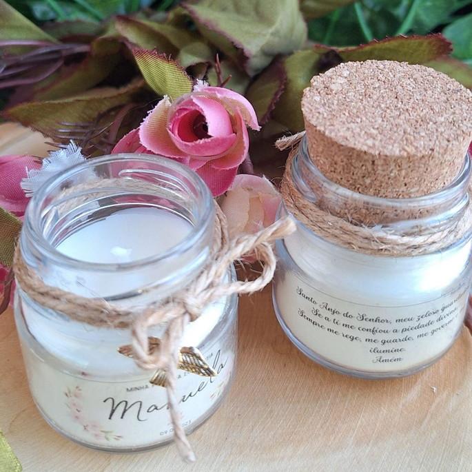 Mini vela para lembrancinhas
