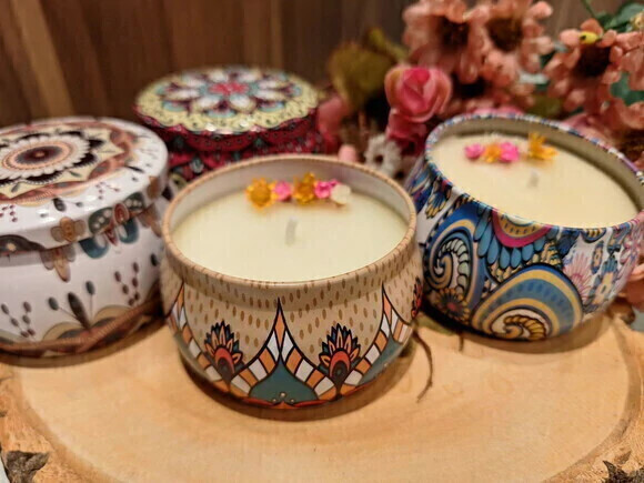 Vela Aromática na Lata Mandala (sortida)