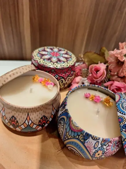 Vela Aromática na Lata Mandala (sortida)