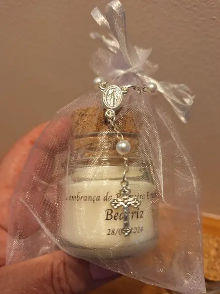 Lembrancinhas com Mini Terço Batizado, Crisma, Casamento