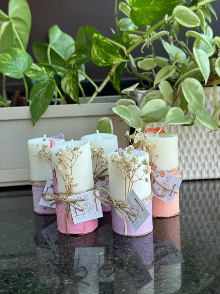 Vela com Base de Concreto