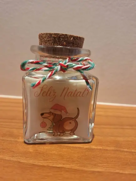 Lembrancinha de Natal Vela Aromática