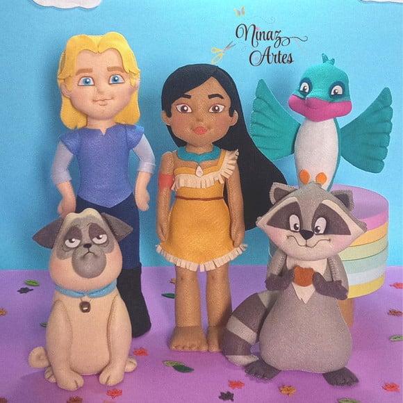 15kit com 5 Bonecos - Tema Pocahontas