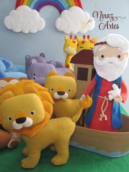 Arca de Noé - Kit com 13 Personagens - História Bíblica