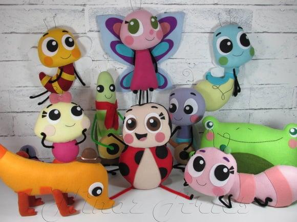 Bichinhos do Jardim - Kit com 10 Personagens
