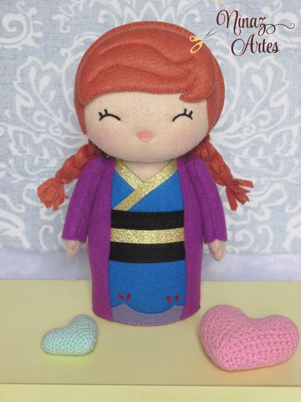 Boneca Anna Kokeshi - Princesas - Tema Oriental